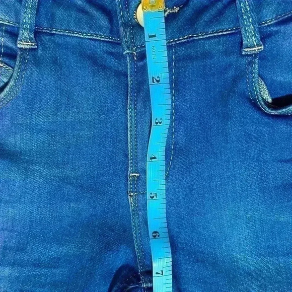 Zara Women's Jeans Trafaluc Demin MId Waist Skinny Stretch Cobalt Blue Size 4 - Picture 6 of 7